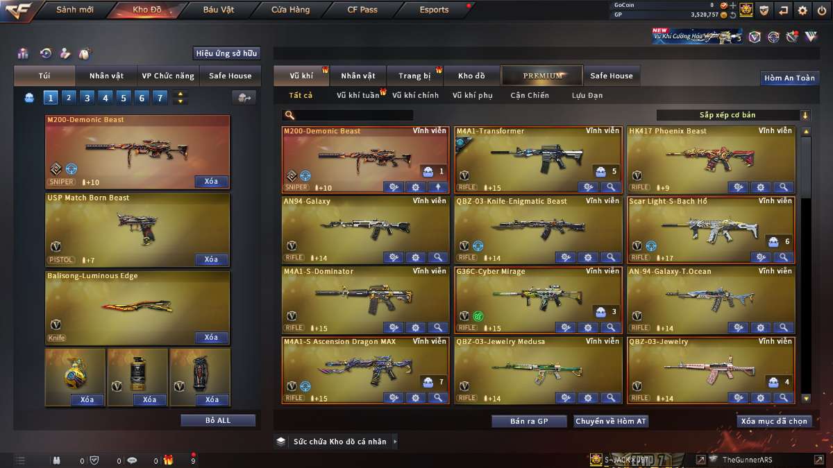 shop acc cf uy tin gia re